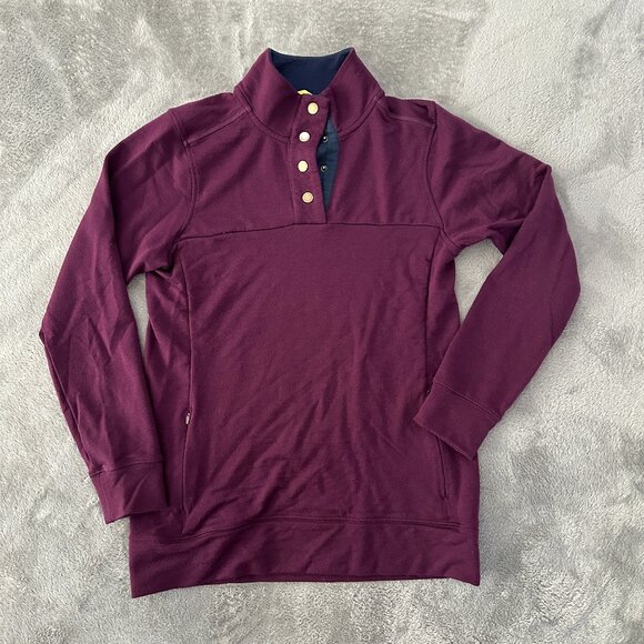 WoolX Charlie Pullover Sweater Women's SMALL Winter Berry Merino Blend - Picture 1 of 5